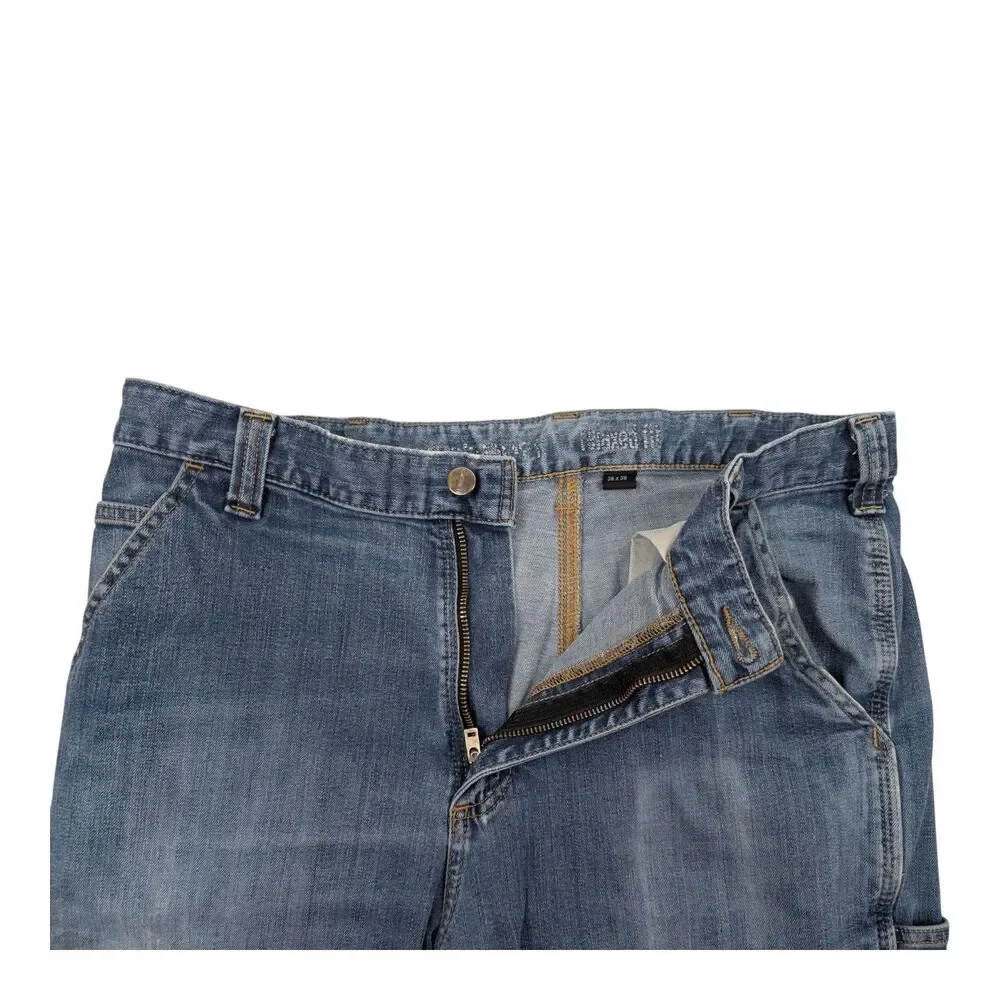 Carhartt‎ Carpenter Jeans Men’s 36x36 Relaxed Fit Denim Blue Workwear distressed